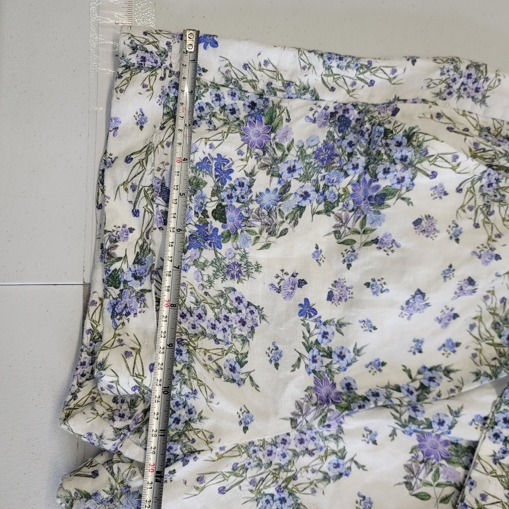 & Other Stories White Floral High Waist Belted Shorts - Picture 15 of 15